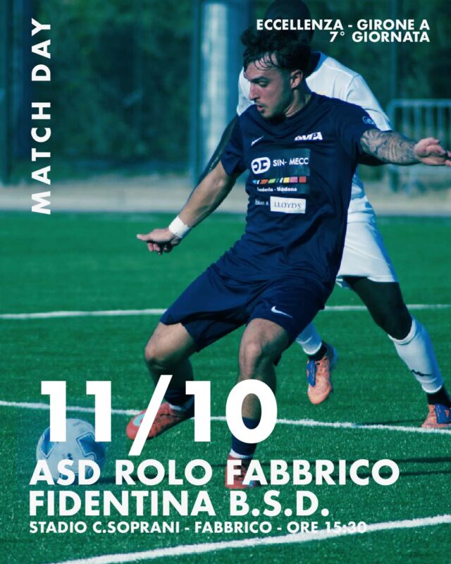 7° giornata – ASD Rolo Fabbrico VS Fidentina B.S.D